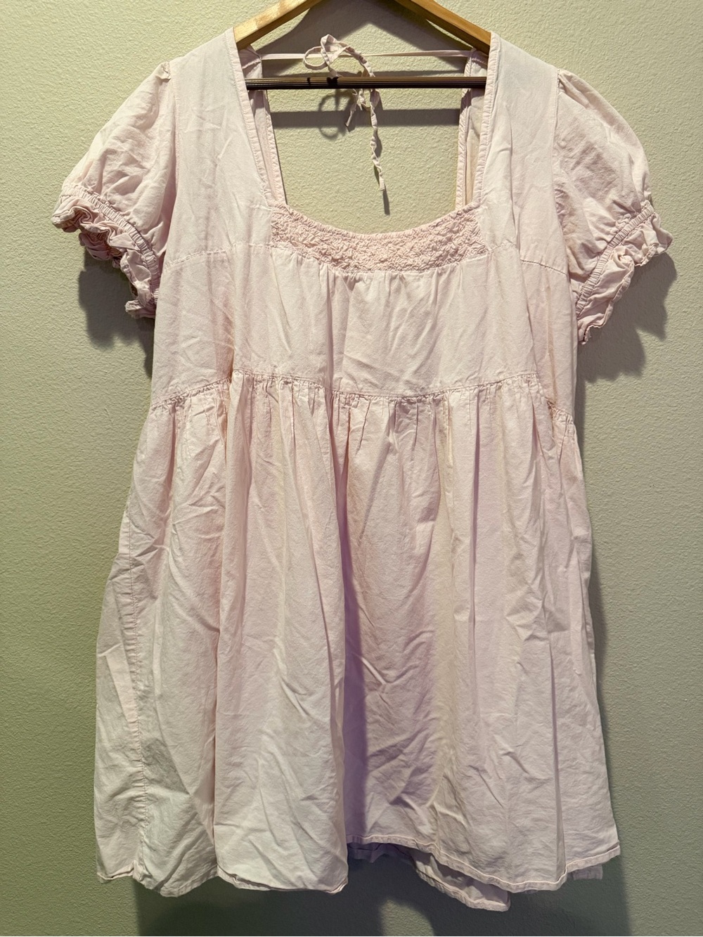 Daisy Street Pink Cotton Babydoll Mini Dress Size 24 / US 4XL #0192